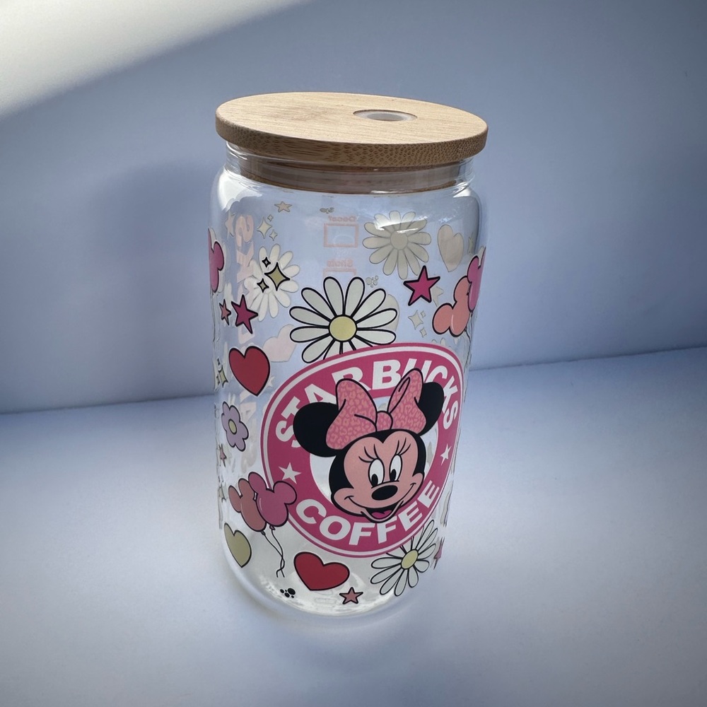 Starbucks Minnie Mouse Glass Jar